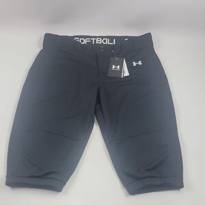 Under Armour Youth XL Cropped Court  Athletic Black Shorts Softball Pants